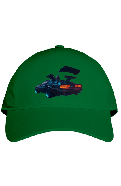 Кепка з принтом "DeLorean назад у майбутнє". Автомобіль, делореан, з фільму. 2070702