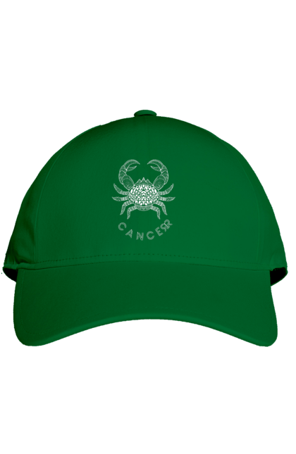 Cap with prints Zodiac Cancer. Cancer, constellation, horoscope, sign, zodiac, zodiac sign. 2070702
