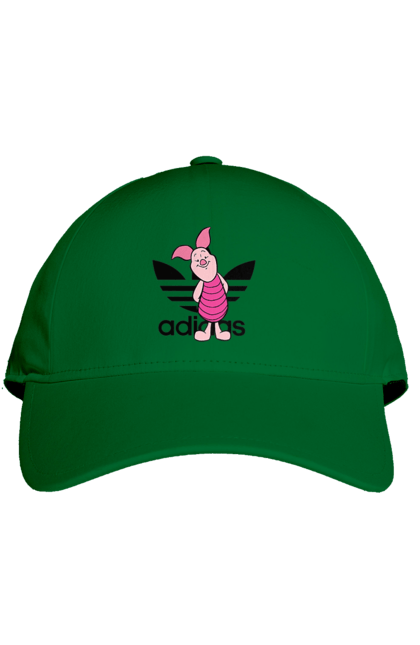 Кепка з принтом "Adidas П'ятачок". Adidas, piglet, адідас, вінні пух, мультфільм, п ятачок, п`ятачок, пятачок. 2070702