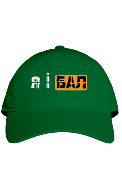 Кепка з принтом "Я і бал". Гумор, мем, молодіжна, прикол, приколи, прикольні написи, смішна, я і бал. 2070702