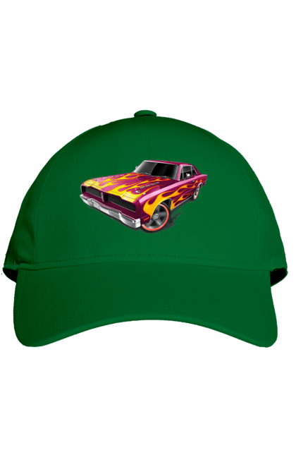 Кепка з принтом "Кастом автомобіль". Авто, автомобіль, аерографія, вогонь, кастом, машина, полум я, тюнінг. 2070702