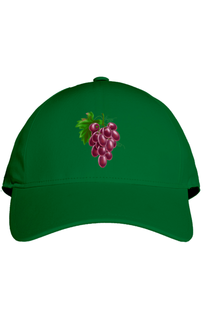 Кепка з принтом "Виноград". Виноград, фрукт. 2070702