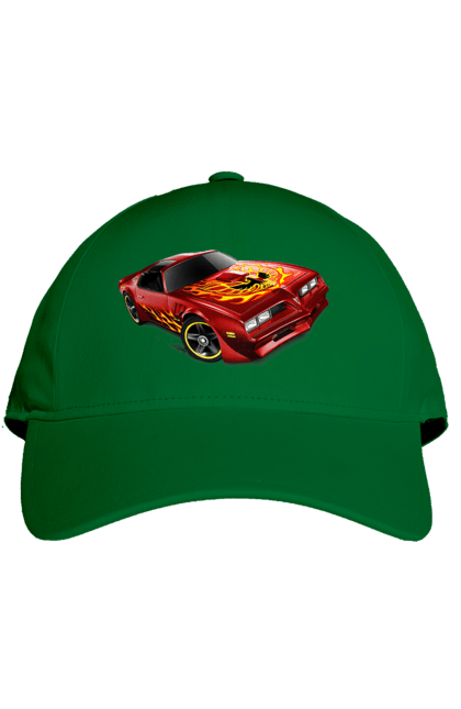 Кепка з принтом "Машина червона, швидкісна". Їзда, колеса, машина, швидкість. 2070702