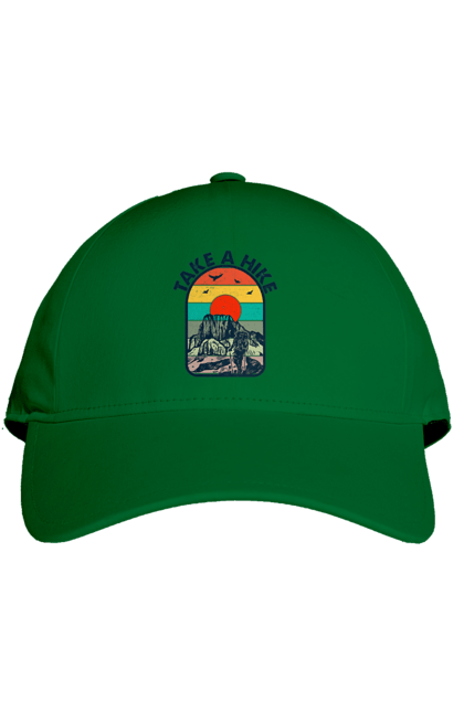 Cap with prints Take A Walk Climber, Mountains. Climber, hike, take a walk. 2070702