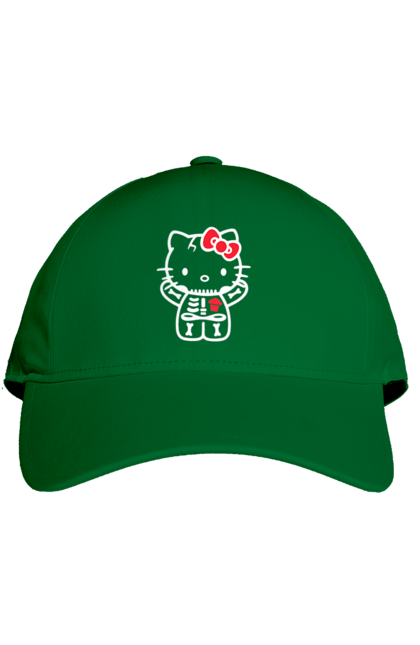 Cap with prints Hello Kitty Halloween. Brand, character, halloween, hello kitty, kitten, kitty, skeleton, zombie. 2070702