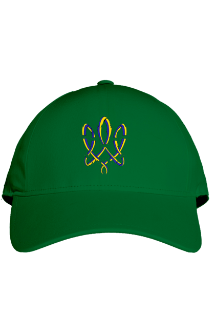 Кепка з принтом "Тризуб України герб". Воля, герб, символ україни, тризуб, тризуб україни, тризуб україни герб, україна, українська символіка. 2070702