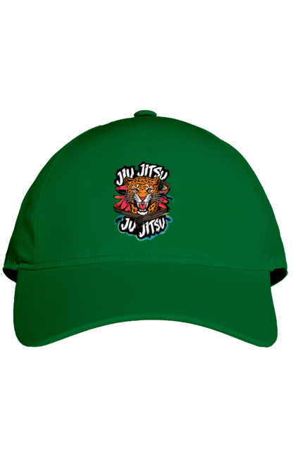 Cap with prints Jujutsu. Animal, japan, jiu jitsu, jujutsu, leopard, martial arts, ninja, samurai, sport. 2070702