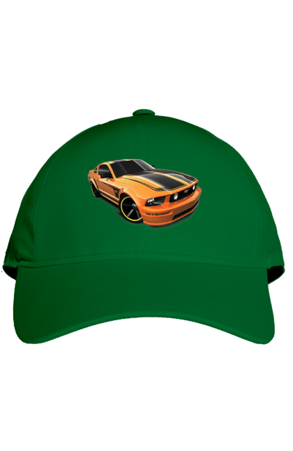 Кепка з принтом "Помаранчева, швидкісна машина". Їзда, колеса, машина, швидкість. 2070702