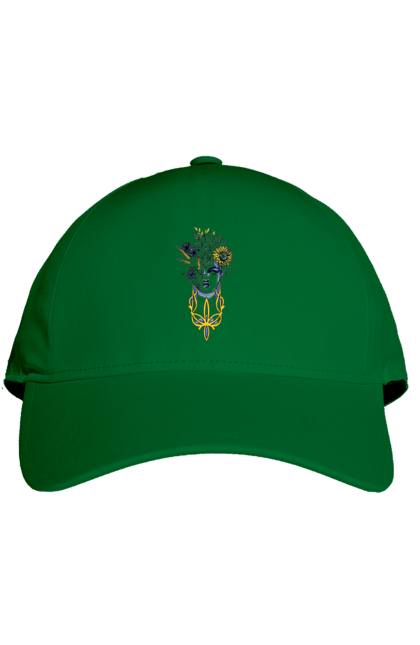 Кепка з принтом "Українка". Жінка, соняшник, українка. 2070702