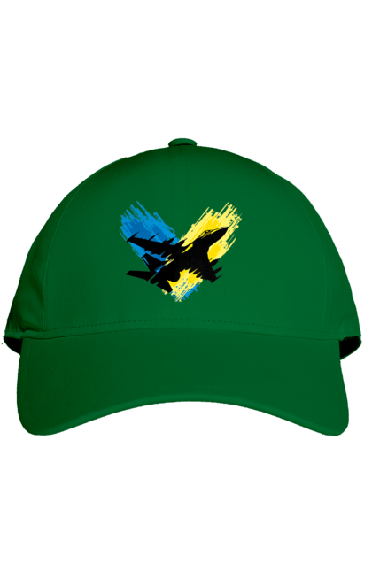 Cap with prints Airplane F 16. Aircraft f16, airplane, f16, flag, patriotic, ssu, with a flag. 2070702