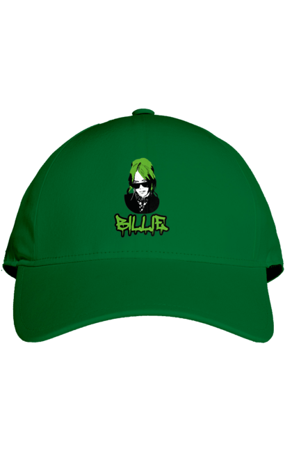 Cap with prints Billie Eilish. Activist, animals, billie eilish, misukant, right, singer. 2070702