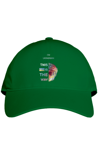 Кепка з принтом "Я українець це шлях колорфул". Зсу, мандалоріан, символ україни зсу, солдат зсу, україна, українець це шлях, це шлях, я українець. 2070702