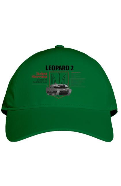 Кепка з принтом "Leopard 2". Leopard 2, залужний, зброя, танк. 2070702