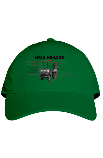 Кепка з принтом "M142 HIMARS англійська". Himars, m142 himars, залужний, зброя. 2070702