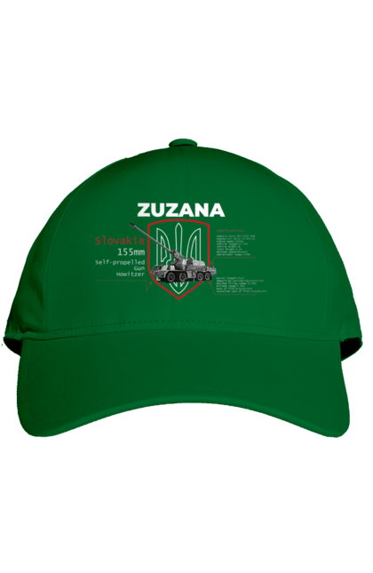 Кепка з принтом "Zuzana (САУ) англійська". Zuzana, гаубиця, залужний, сюзанна, тренди. 2070702