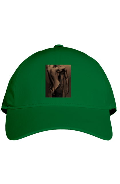 Кепка з принтом "Інтрига". Взаємність, захоплення, інтрига, любов, неможливо встояти, секс, чоловік і жінка. 2070702