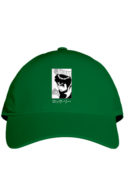 Cap with prints Naruto Rock Lee. Anime, manga, naruto, rock lee, shinobi, team guy. 2070702