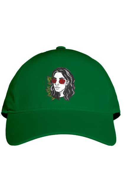 Кепка з принтом "Дівчина З Трояндами На Очах". Дівчина, троянда. 2070702