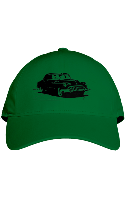 Кепка з принтом "Авто.6". Авто, графіка, малюнок, ретро авто, чорно-білий. 2070702