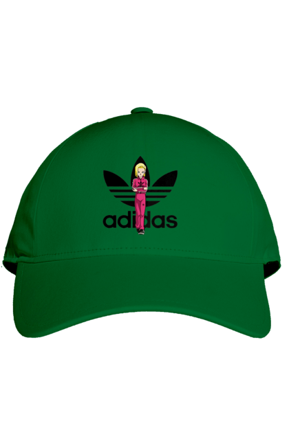 Кепка з принтом "Adidas Андроїд 18". Adidas, android 18, dragon ball, адідас, андроїд 18, аніме, вбивця, кіборг, манга, перли дракона. 2070702