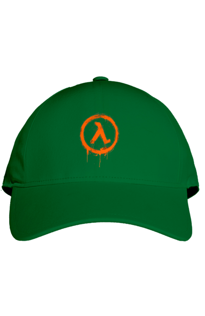 Cap with prints Half Life. Computer game, game, gamer, half life, mission, network game, now, passed, playstation, plot, rubilovo, sierra studios, stage. 2070702