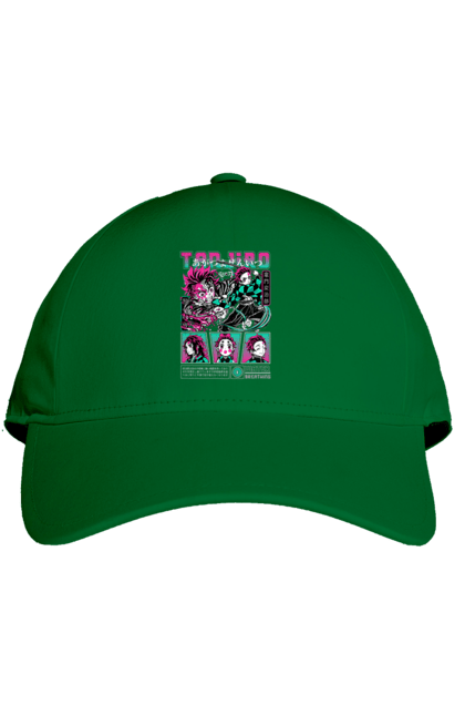 Cap with prints Demon Slayer Tanjiro. Anime, demon slayer, kamado tanjiro, manga, tanjiro. 2070702