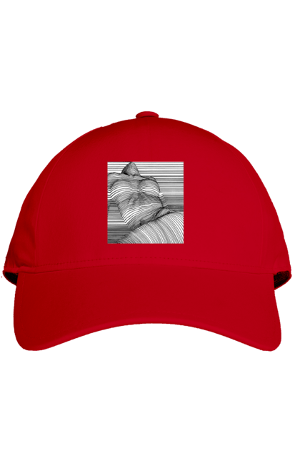 Кепка з принтом "Дівчина В Смужку". Гола, сиськи. 2070702