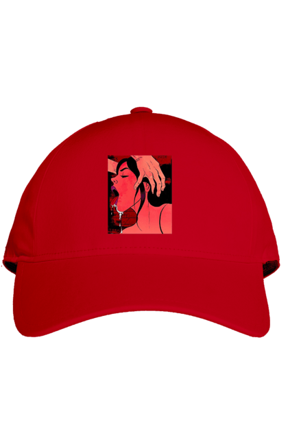 Cap with prints Girl Sucks With Saliva. Sex, suck. 2070702