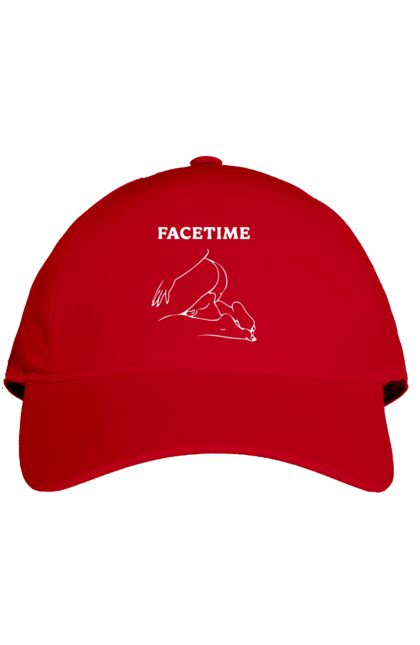 Кепка з принтом "Фейстайм". Вульгарна, гумор, прикольна, смішна, фейстайм. 2070702