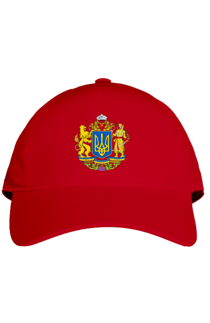 Кепка з принтом "Герб України". Герб, герб україни, козак, лев, лев і козак, україна. 2070702