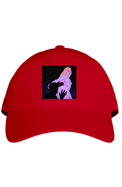 Кепка с принтом Фиолетовая Девушка. Девушка, тело. 2070702