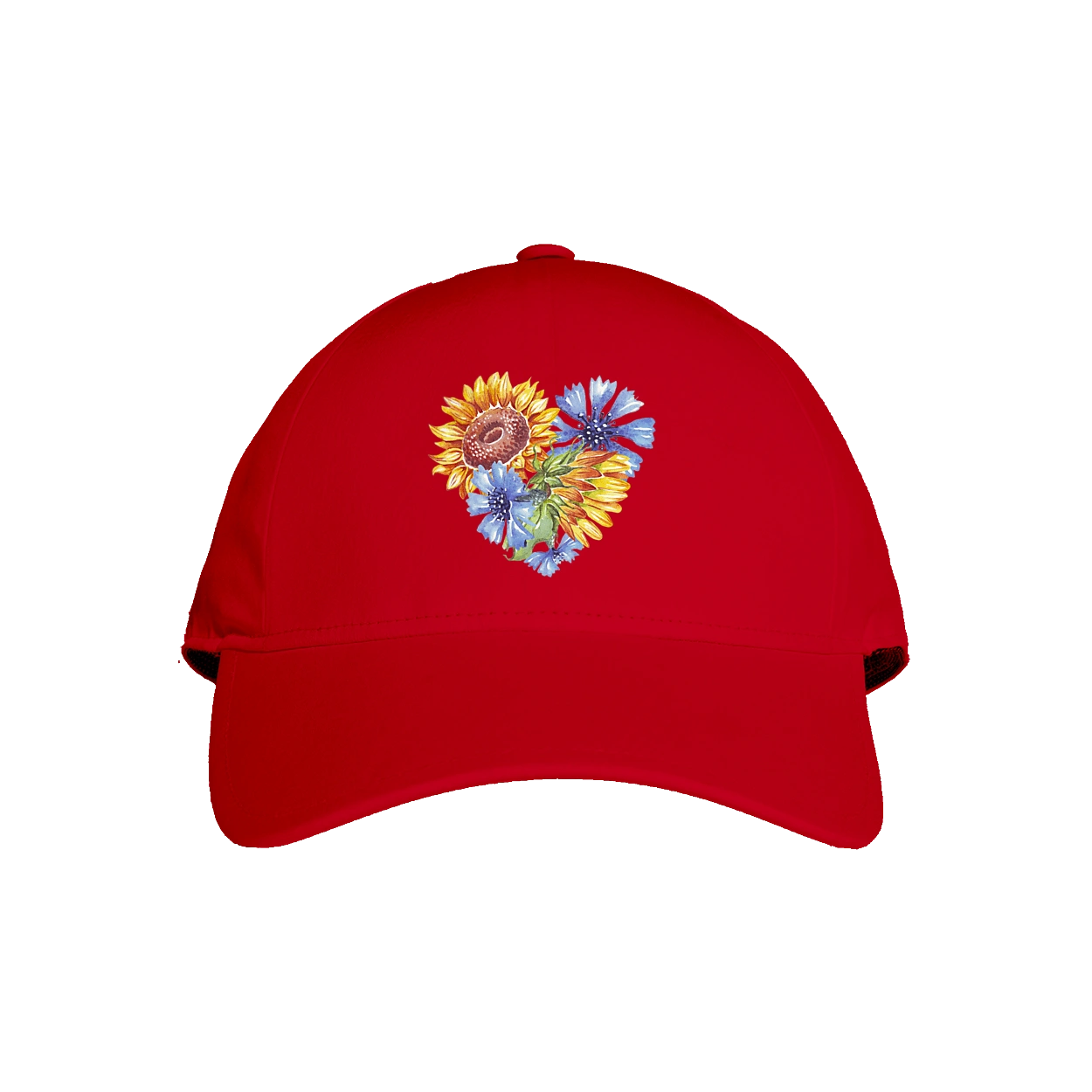 The heart is sunflowers and violets