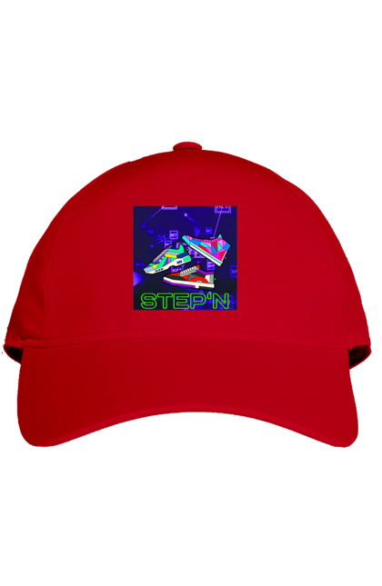 Кепка з принтом "Step`n". Віртуальні кросівки, крипта, криптовалюти, нфт, нфт кросівки, солана, степен. 2070702