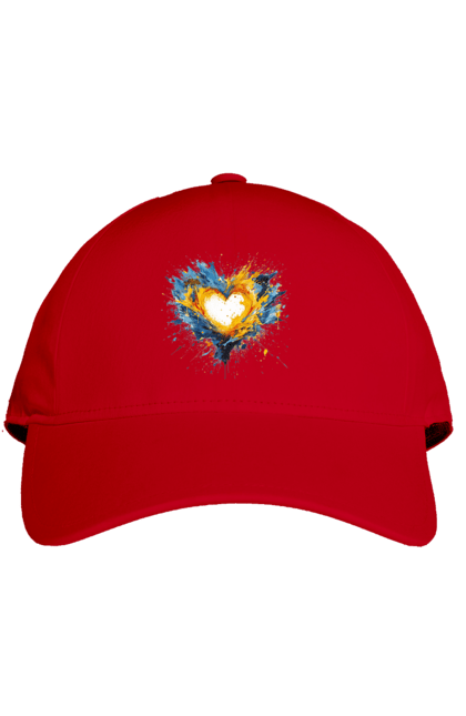 Кепка з принтом "Серце патріота". Патріотичне, прапор україни, серце, україна, українська символіка, українське. 2070702