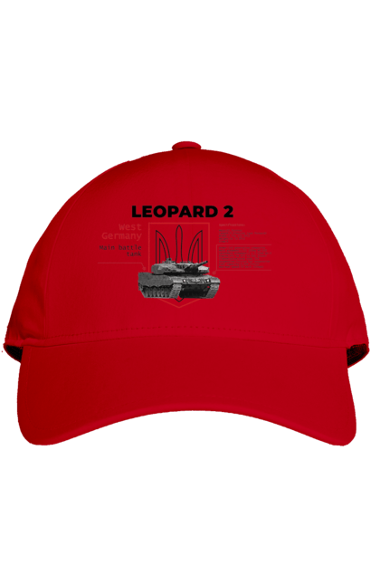 Кепка з принтом "Leopard 2 англійська". Leopard 2, залужний, зброя, танк. 2070702