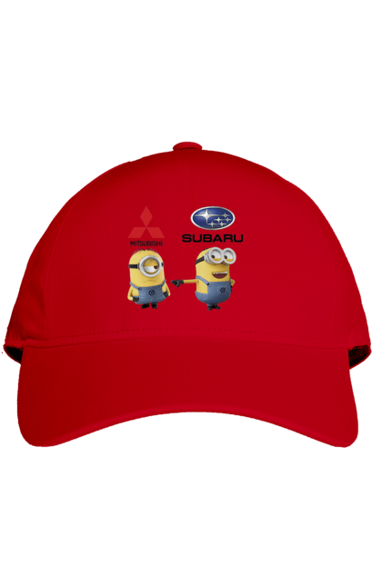 Кепка з принтом "Minion Субару". Авто, машини, міньйони, мітсубісі, субару. 2070702