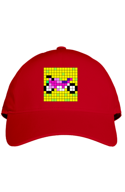 Кепка з принтом "Pixel Bike". Байк, мотоцикл, пиксель, цветной, яркий. 2070702