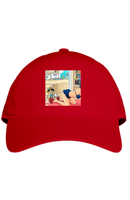 Кепка з принтом "Буратіно У Дорослій Казці". Бетмен, буратіно, гола, поцілунок, прикол. 2070702