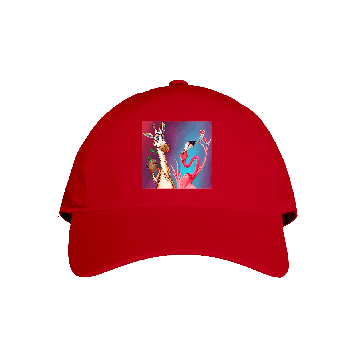 Giraffe And Flamingo At The Party