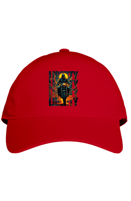 Кепка з принтом "Байкер". Байкер, мотоцикліст, подорожі, свобода, туризм. 2070702