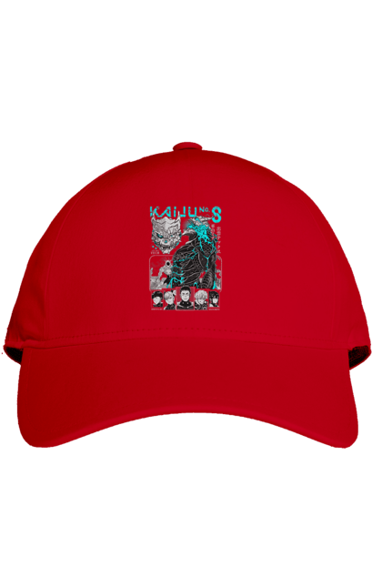 Cap with prints Kaiju № 8 Kafka Hibino. Anime, hibino kafka, kafka hibino, kaiju, kaiju 8, kaiju 8, kaiju № 8, manga. 2070702