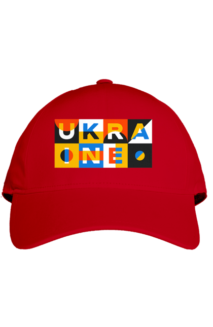 Кепка з принтом "Україна". Напис україна, символ україни, текст україна, україна. 2070702
