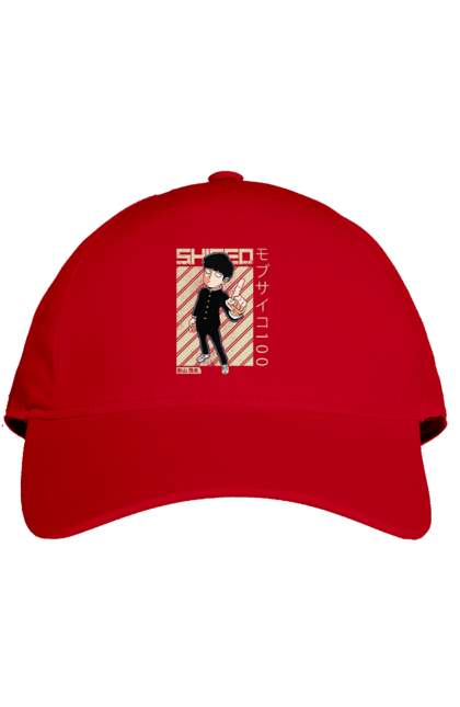 Cap with prints Mob Psycho 100. Anime, manga, mob, mob psycho 100, shigeo kageyama. 2070702