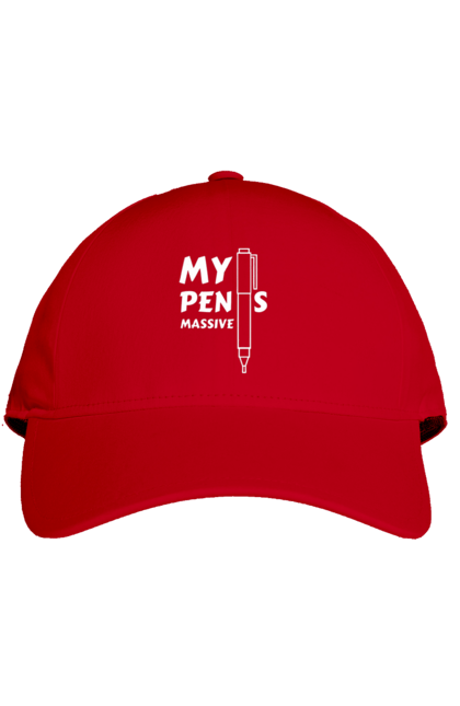 Cap with prints My pens massive. Cool, funny, humor, joke, meme, my pens massive. 2070702