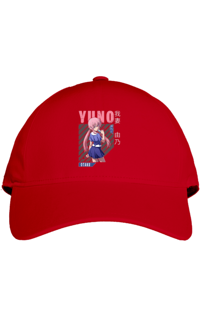 Cap with prints Future Diary Yuno Gasai. Anime, future diary, manga, survival game, yandere, yuno gasai. 2070702