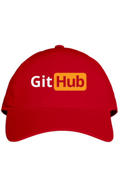 Кепка з принтом "Гіт Хаб". Айті, айтішник, гіт хаб, для айтішника, для програміста, подарунок айтішнику, подарунок програмісту, програміст, розробник. 2070702