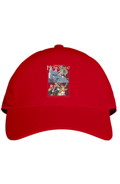 Cap with prints Princess Mononoke. Adventure, anime, fantasy, ghibli, hayao miyazaki, princess mononoke, studio ghibli. 2070702