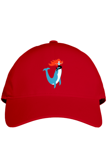 Кепка з принтом "Русалка І Кит". Кит, море, русалка. 2070702