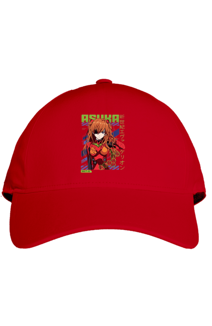 Cap with prints Evangelion Asuka. Anime, asuka, asuka langley sorry, eva 02, evangelion, eve, kaoru, manga, ray, shinji. 2070702