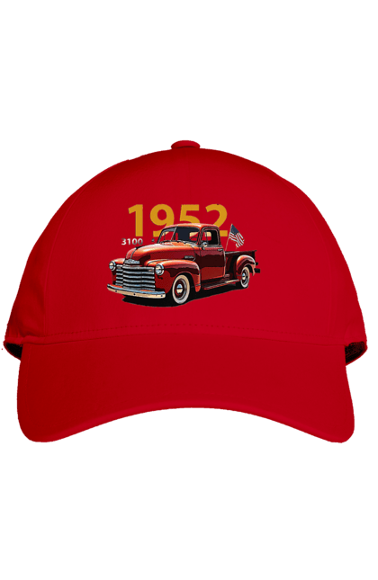 Кепка з принтом "Chevrolet 3100". Chevrolet, chevrolet 3100, авто, авто, вантажівка, пікап, шевроле. 2070702